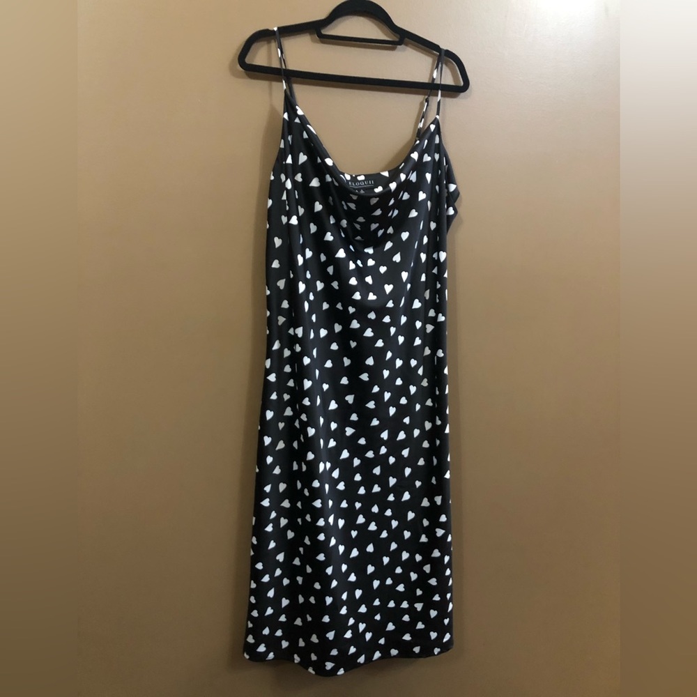 Black Dress with White Hearts Eloquii